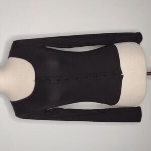 NWT Just Polly Women's Black/Knit Top Size Large